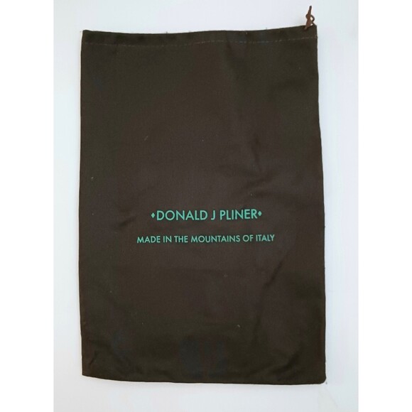 Donald Pliner Ella Blk Leather Metallic Smoke Hex Column Heel Sandal 7M Dustbag - Picture 10 of 13